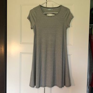 Black and white stripped dress